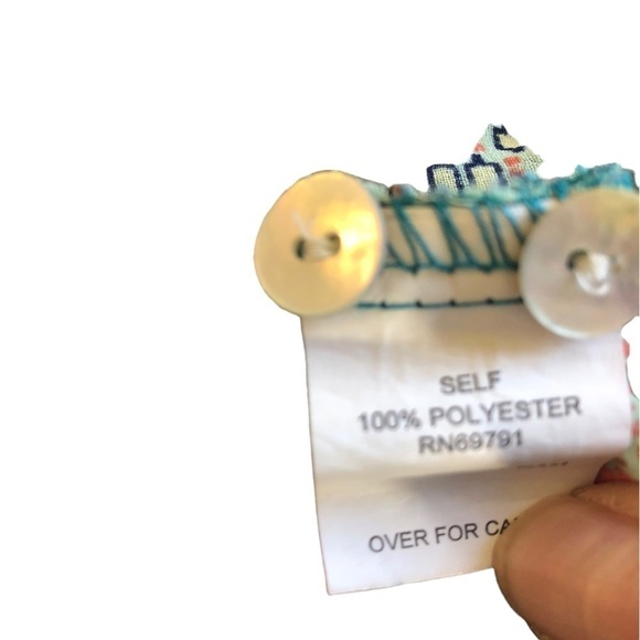 Figueroa & Flower Front Button Closure Sheer Blouse Women PXL Multicolor - Picture 8 of 9